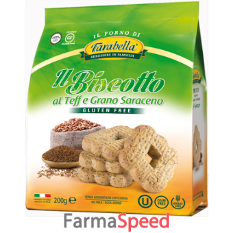 farabella il biscotto al teff e grano saraceno 200 g