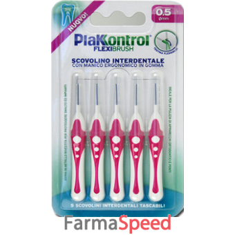 plakkontrol scovolino interdentale flexi brush05 blister 5 pezzi