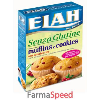 elah preparato per muffin e cookies con cranberries 190 g