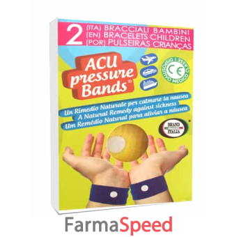 bracciale acu pressure band bambini 2 pezzi