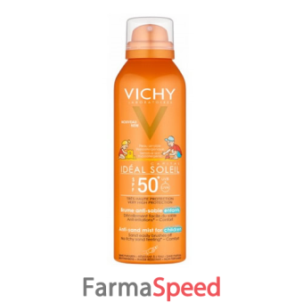 vichy ideal soleil spray anti-sabbia bambini spf50 200 ml