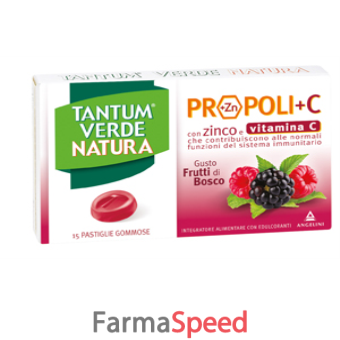 tantum verde natura propoli+c con zinco e vitamina c 15 pastiglie 