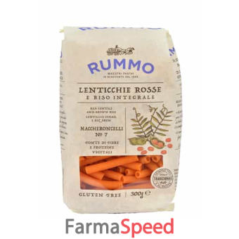 rummo maccheroncelli n 7 lenticchie rosse e riso integrale 300 g