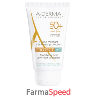 aderma a-d protect ac fluido mat 50+ 40 ml