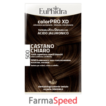 euphidra colorpro xd 500 cast chiaro gel colorante capelli in flacone + attivante + balsamo + guanti