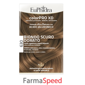 euphidra colorpro xd 630 biondo scuro dorato gel colorante capelli in flacone + attivante + balsamo + guanti