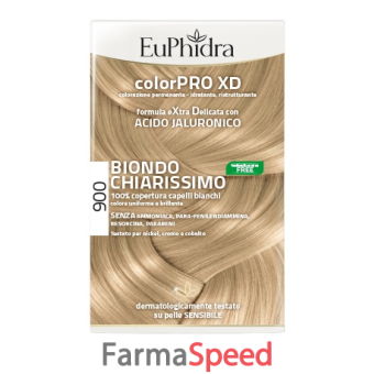 euphidra colorpro xd 900 biondo chiarissimo gel colorante capelli in flacone + attivante + balsamo + guanti