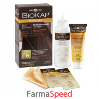 biokap nutricolor 5,0 castano chiaro tinta tubo + flacone