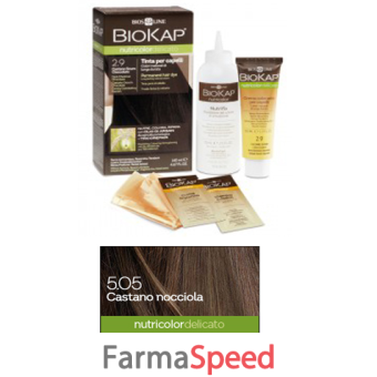 biokap nutricolor delicato 5,05 castano nocciola tinta tubo + flacone