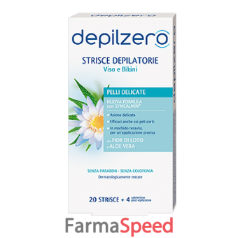 depilzero strisce viso e bikini 20 pezzi