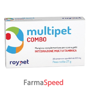 multipet combo integratore vitaminico per cani e gatti 30 compresse