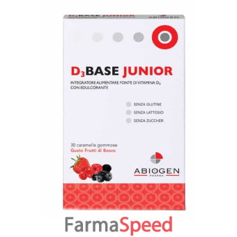 d3base junior 30 caramelle gommose frutti di bosco