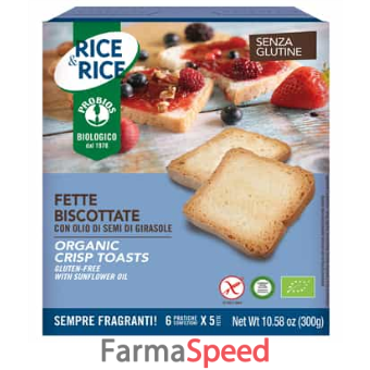 rice&rice fette biscottate con olio di semi di girasole 300 g