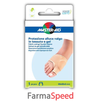 protezione master-aid in gel e tessuto per alluce valgo 1 pezzo