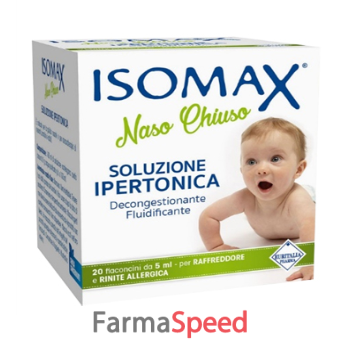 soluzione ipertonica isomax naso chiuso 20 flaconcini da 5 ml