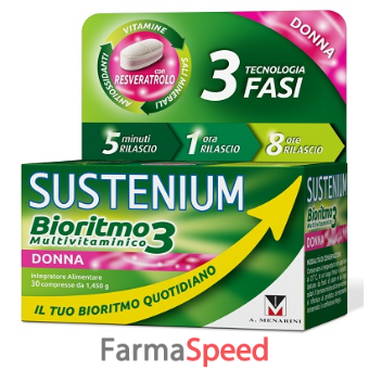 sustenium bioritmo 3 donna con resveratrolo 30 compresse