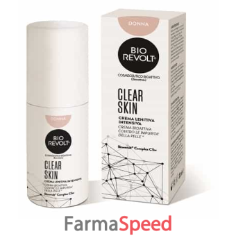 biorevolt rx clear skin donna crema lenitiva intensiva bioattiva per pelli impure 30 ml