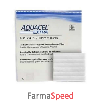 aquacel extra medicazione con carbossimetilcellulosa sodica 10x10 cm 5 pezzi