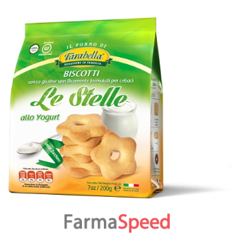 farabella biscotti le stelle yogurt senza zucchero 200 g