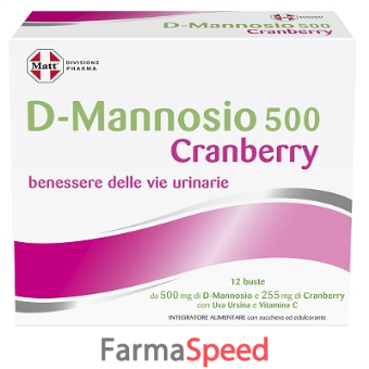 d-mannosio 500 cranberry 12 bustine