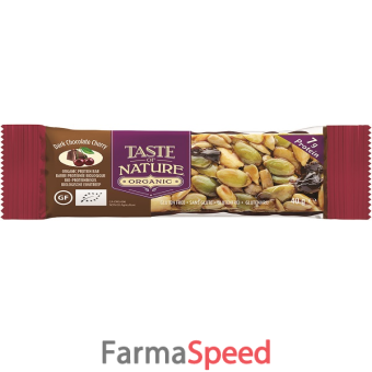 taste of nature barretta alla ciliegia con cioccolato fondente bio 40 g