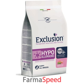 exclusion monoprotein veterinary diet formula dog hypoallergenic puppy pork and pea all breeds 2 kg dry