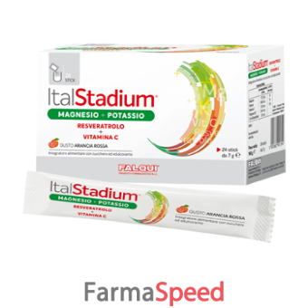 italstadium magnesio potassio resveratolo vitamina c arancia rossa 24 stick