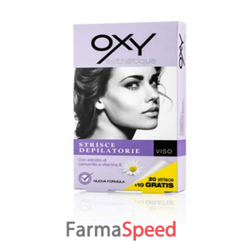 oxy strisce depilatorie viso 20 pezzi