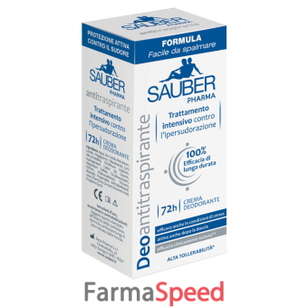 sauber deoantitraspirante 72h crema 30 ml