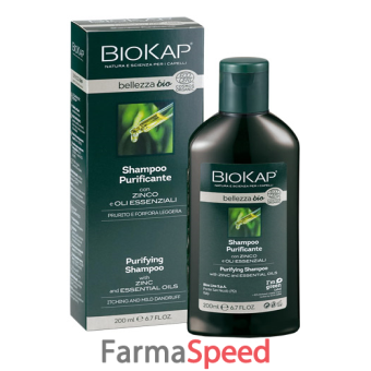 biokap bellezza bio shampoo purificante cosmos 200 ml