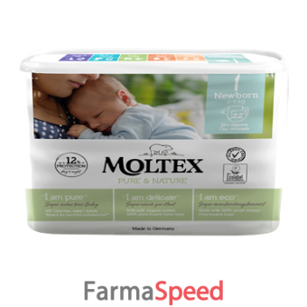 pannolini moltex pure & nature new born 2-4 kg taglia 1 22 pezzi