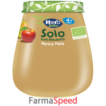 hero solo omogeneizzato pera mela 100% bio 120 g