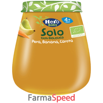 hero baby omogeneizzato pera banana carota 100% bio 120 g