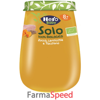 hero solo omogeneizzato zucchine lenticchie tacchino 100% bio 190g