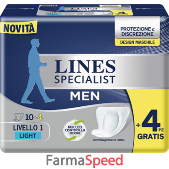 pannoloni lines specialist men livello 1 14 pezzi