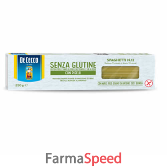 de cecco spaghetti n.12 senza glutine con piselli 250 g