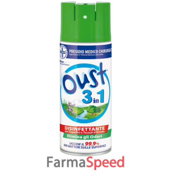 oust 3 in 1 disinfettante per superfici e tessuti d'arredo 400 ml