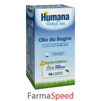 humana baby care olio da bagno 200 ml