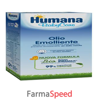 humana baby care olio emolliente 250 ml