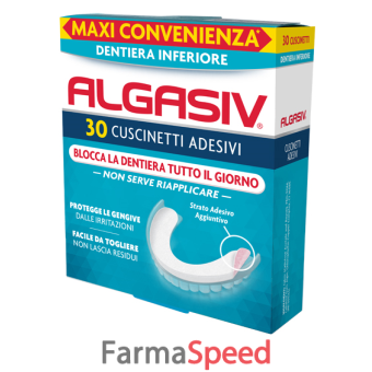 algasiv adesivo per protesi dentaria inferiore 30 pezzi