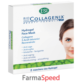 esi biocollagenix hydrogel face mask 2 pezzi