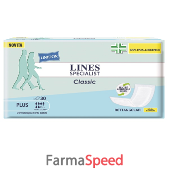 pannolone rettangolare lines specialist classic s/b 30 pezzi