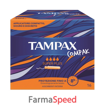 tampax compak assorbente interno super plus 16 pezzi