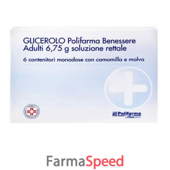 glicerolo poli - adulti 6,75 g soluzione rettale 6 contenitori monodose con camomilla e malva