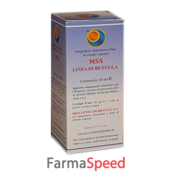 msa linfa betulla 50 ml