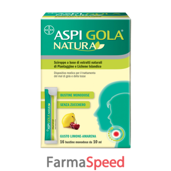 aspi gola natura 16 bustine monodose da 10 ml