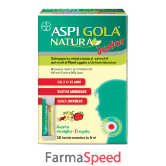 aspi gola natura junior 16 bustine monodose da 5 ml