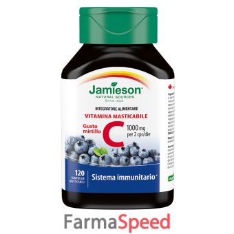 jamieson vitamina c 1000 mirtillo 120 compresse masticabili