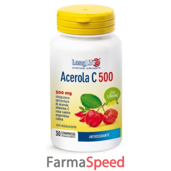 longlife acerola c500 limone 30 compresse