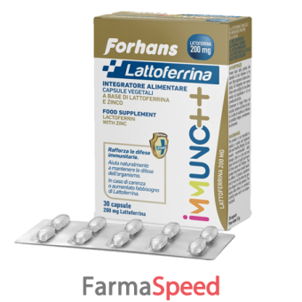 forhans lattoferrina immuno++ 200 mg lattoferrina 30 capsule